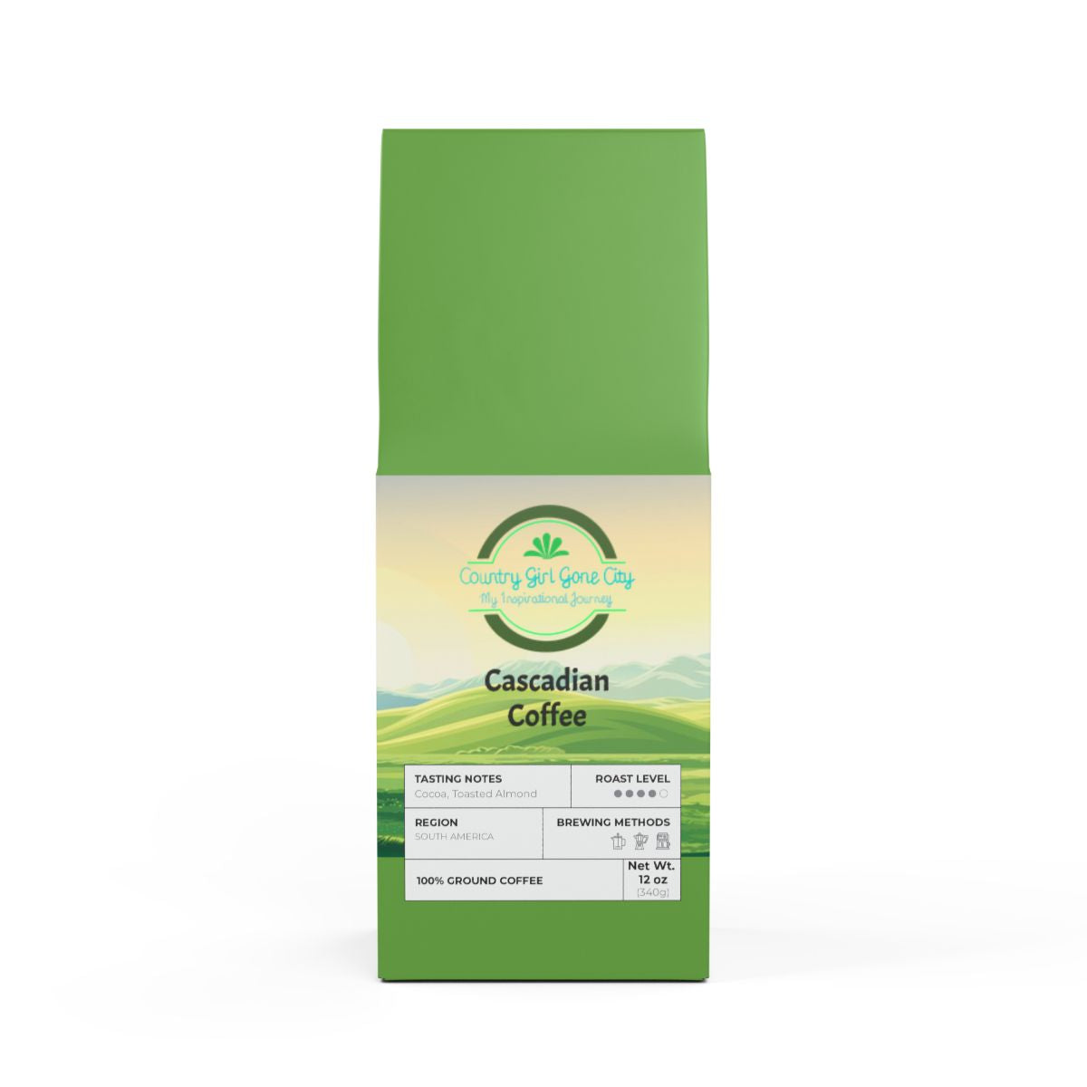 Country Girl Gone City Cascadian Coffee Blend (Medium-Dark Roast)