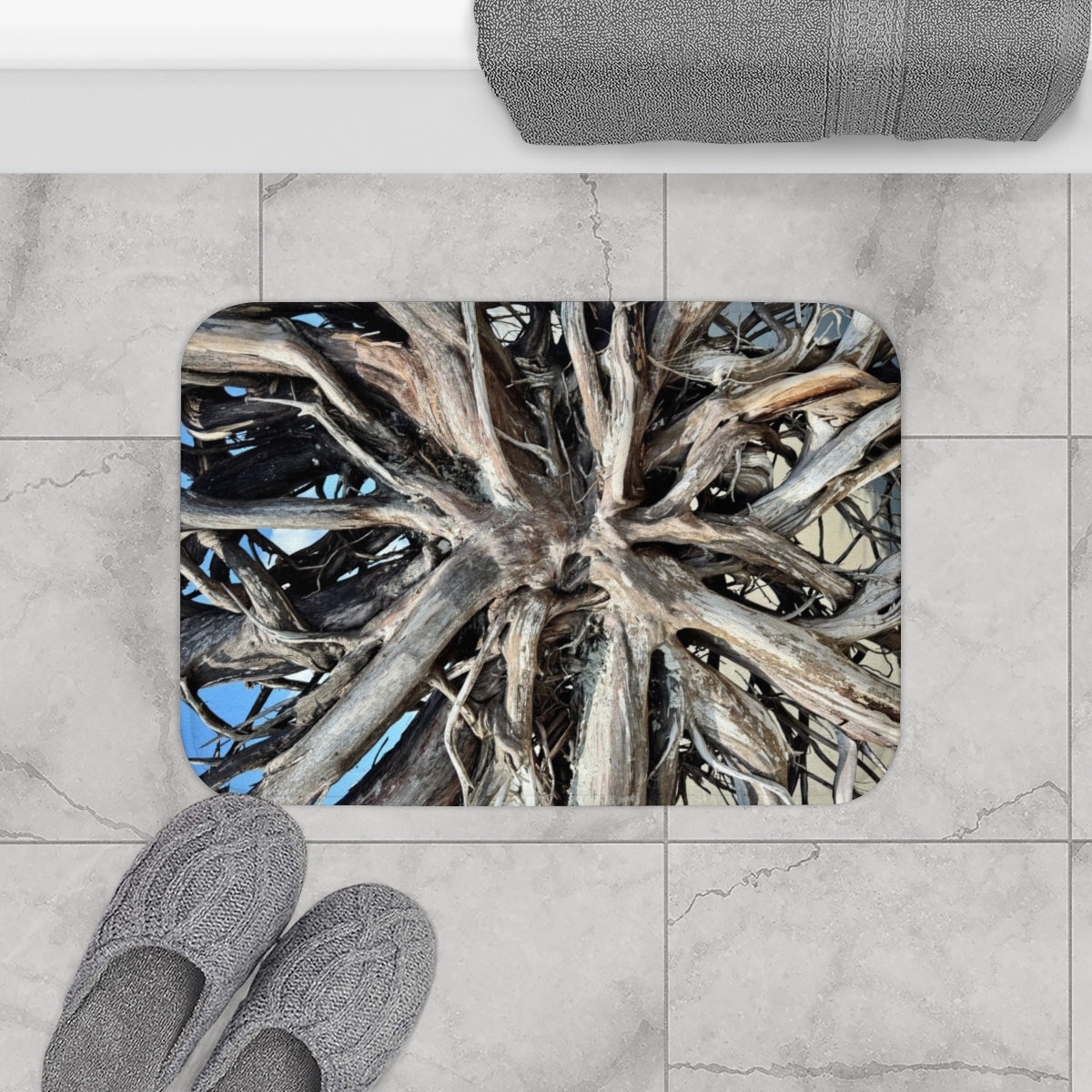 Rustic Roots Southern Charm Series by Amanda Sherrell -Inspired Bath Mat - Tree Roots Design for Home Decor