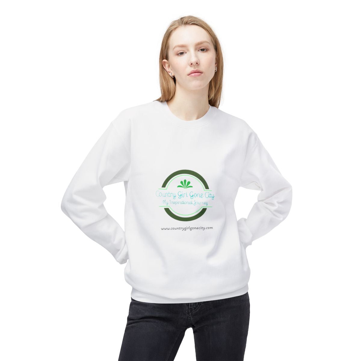 Country Girl Gone City My Inspirational Story Crewneck Sweatshirt