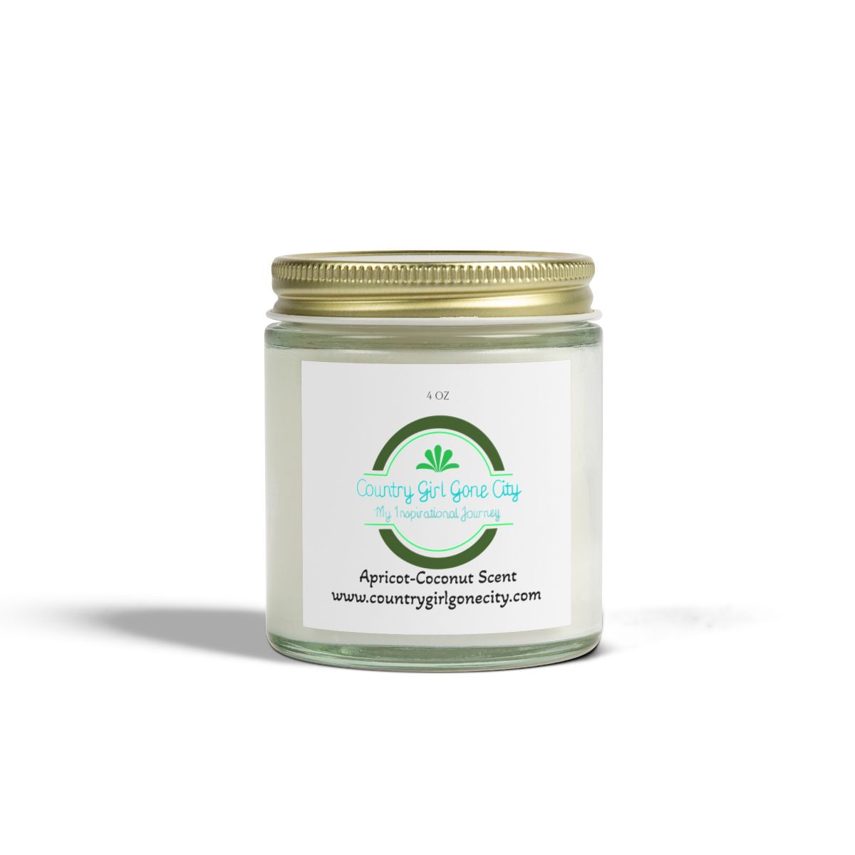 Eco-friendly and non-toxic Coconut Apricot Wax, hand-poured in the USA Scented Candle