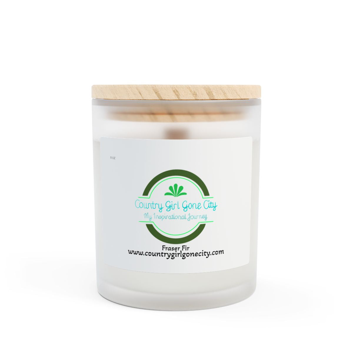 Fraser Fir Frosted Glass Candle - 11oz Inspirational Home Décor